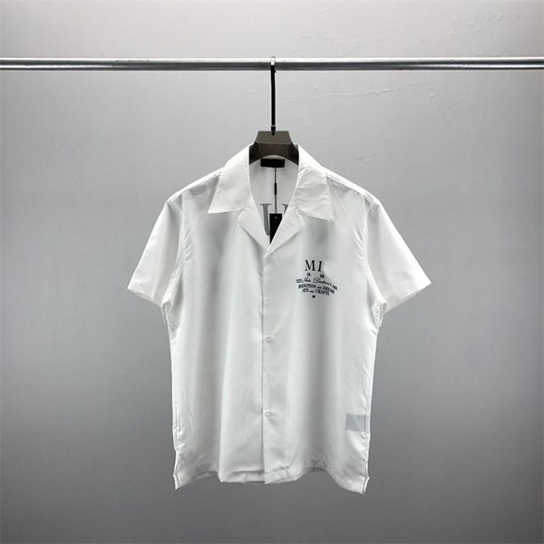 2Luxury Tasarımcılar Gömlek Erkek Moda Tiger Mektubu V İpek Bowling Gömlek Sıradan Gömlek Erkekler İnce Fit Kısa Kol Elbise Gömlek M-3XL#906