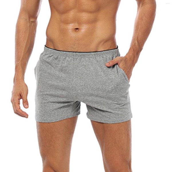 Cuecas Calças Masculinas Confortáveis Cuecas Boxer Casuais Pijamas de Bolso Roupa Interior Sólida Gene Boxers Pacote de Homens