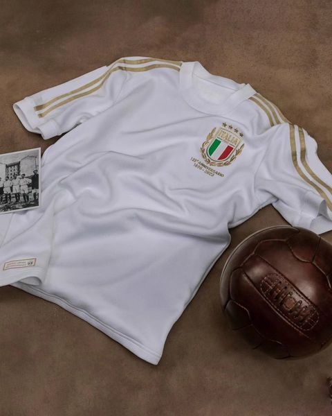 Magliette da uomo estate manica corta nazionale italiana 125 ° anniversario calcio maglia commemorativa personalizzata 230710