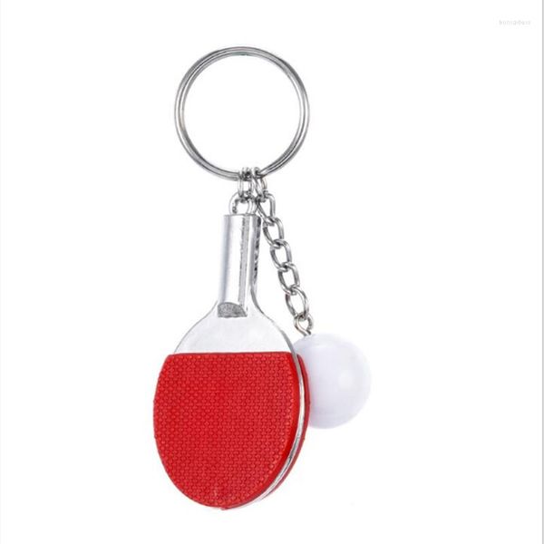 Chaveiros Tênis de Mesa Estilo Mix Color Ping Pong Chaveiros Anéis de Metal Adequados para Decoração de Bolsas/Carros Y15787