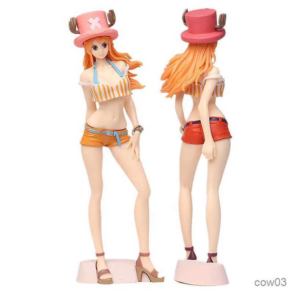 Action Toy Figure 21.5CM Anime Piece Nami indossa il cappello Chopper Action Figures Cartoon Figure Model Doll Collection Decoration Kid Toy Ornament R230710