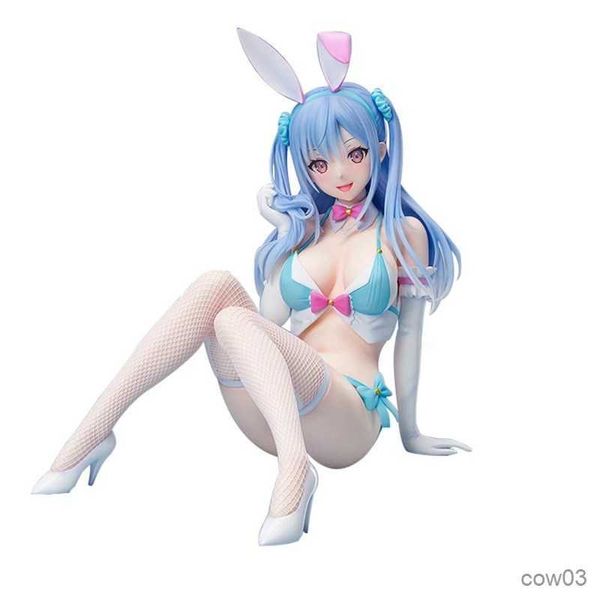 Action Toy Figure Figura anime bidimensionale Kozuki Ai Lina 23CM Bikini sexy Calzini a rete bianca Coniglietta Postura seduta Modello Giocattolo Regalo R230710