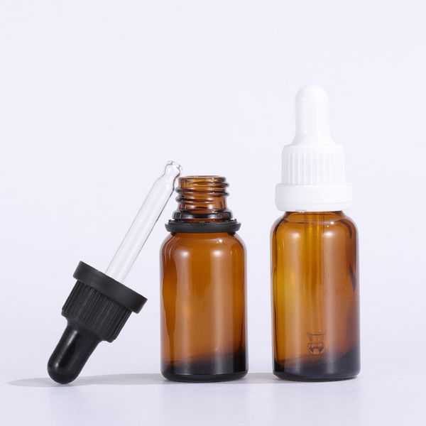 5 ml ~ 20 ml donkerbruine lichtbestendige etherische olie-doseerfles Glazen oogdruppelfles