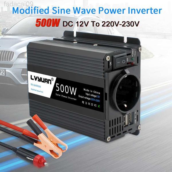 Starthilfe Power 12v 220V 500W EU Solar Inverter Für Weihnachten Webasto 12 volt Inverter12v 220 v Auto ac HKD230710