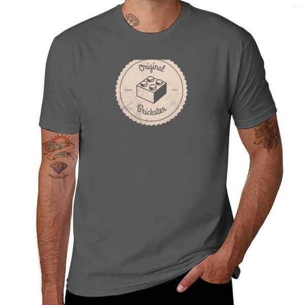 Herren Polos Original Brickster (Since 1932) T-Shirt Schwarz T-Shirt Kurz Jungen Animal Print Sleeve Tee Herren