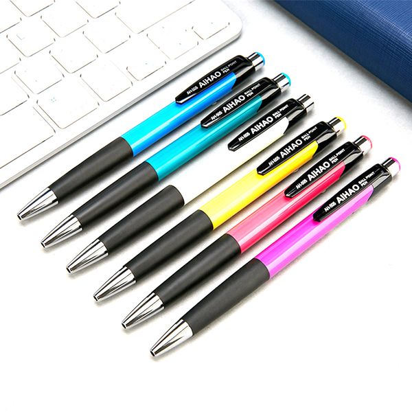 Ballpoint Pens 12pcs Выдвижной шариковая ручка 07 мм красочный ролик.