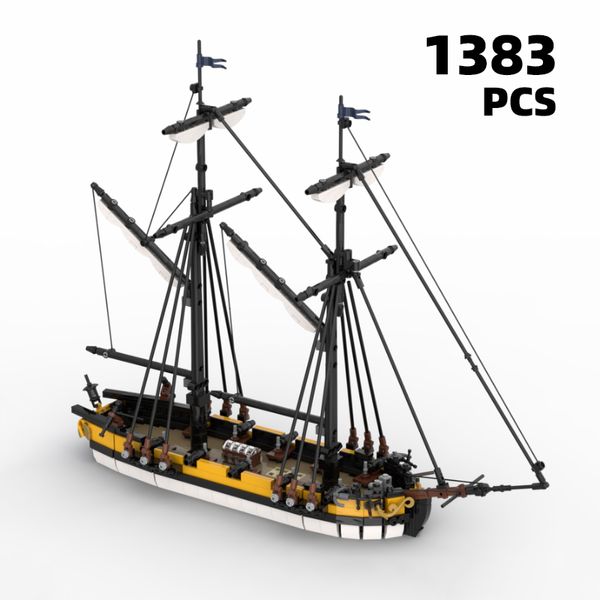 Soldato HMS MOC Inghilterra British chartered war cutter set di mattoni Royal navy modello di nave da guerra Ammiragliato truccato costruzione di navi kit di blocchi giocattoli 230710