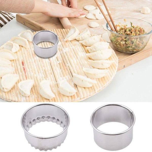 Ferramentas de cozimento Cortador de bolinhos Fabricante de ravióli Aço inoxidável durável Molde compacto resistente Cortadores de biscoito Acessórios de cozinha