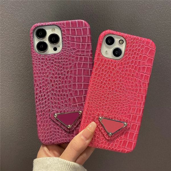 Capas de telefone de moda de designer de luxo para iPhone 14 Pro Max 14 plus 13 11 12 13pro 13promax 12 Pro Max X XS XR XSMAX Pele de crocodilo PU Couro Capa traseira