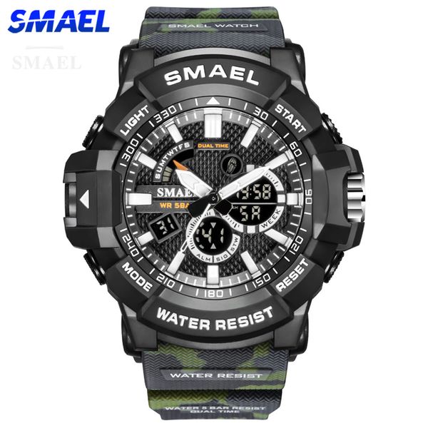Smael Top Luxury Brand Army Army Men Sport Watch Watches Двойные водонепроницаемые часы для мужского квартального аналоговых наручных часов.