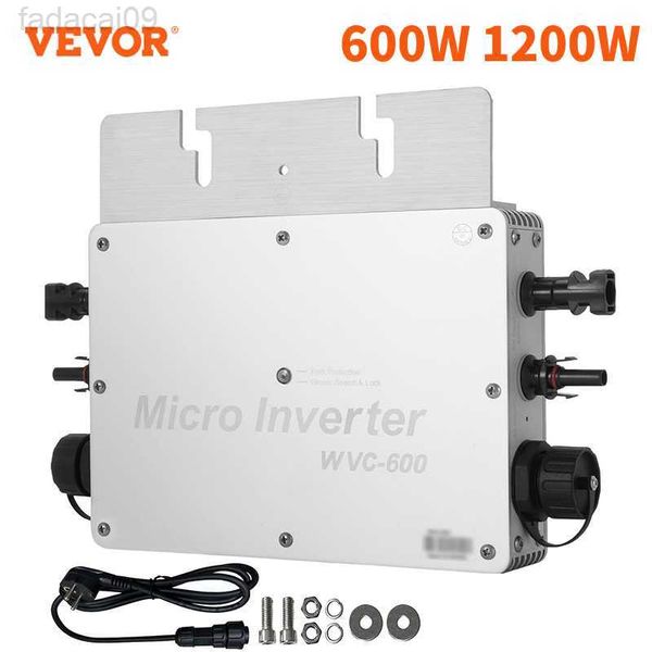 Auto Starthilfe Power VEVOR 600W 1200W Solar Grid Tie Micro Inverter MPPT DC 2250V zu AC 220V 110V Wasserdichter IP65 Konverter für Haushaltsgeräte HKD230710