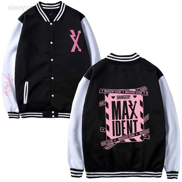 Jaquetas masculinas Kpop Stray Kids Jaqueta maxident tops coreano moda casal agasalho outono inverno oversized beisebol uniforme unissex streetwear hkd230710