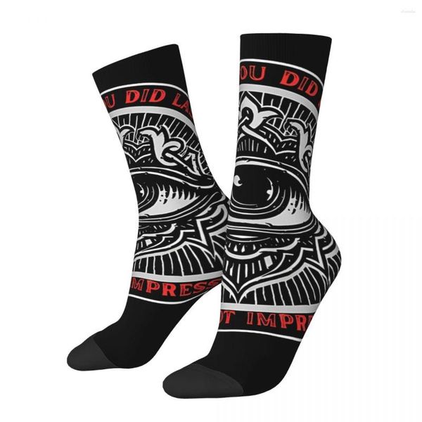 Herrensocken, lustige verrückte Socken für Männer, wir wissen, was Sie letzten Sommer getan haben, Harajuku, Illuminati, hochwertiges Muster, bedruckt, Crew, Neuheitsgeschenk