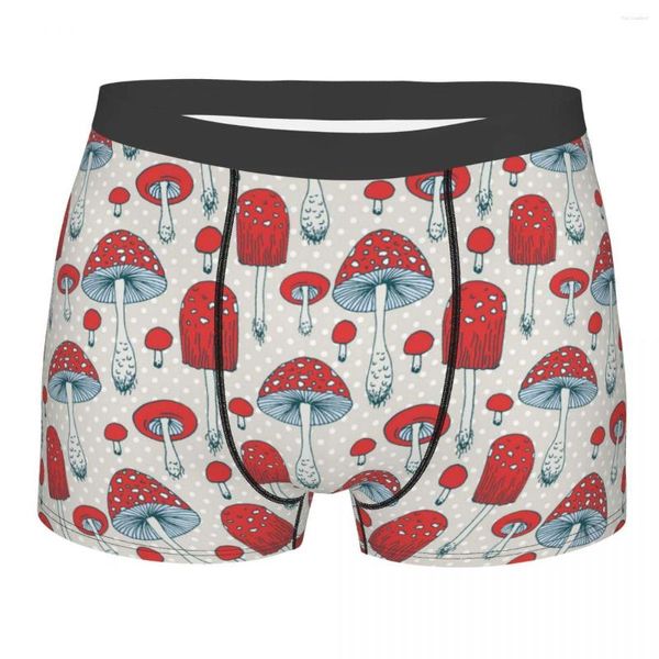 Mutande Magic Flowers Snd Mushrooms Boxer Shorts For Homme Biancheria intima sexy stampata in 3D Mutandine Slip morbidi