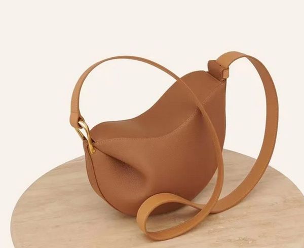 Горячий роскошный дизайнер плечо женщинам полулунец сумка для сумки с кросс куд -модные сумочки париж
