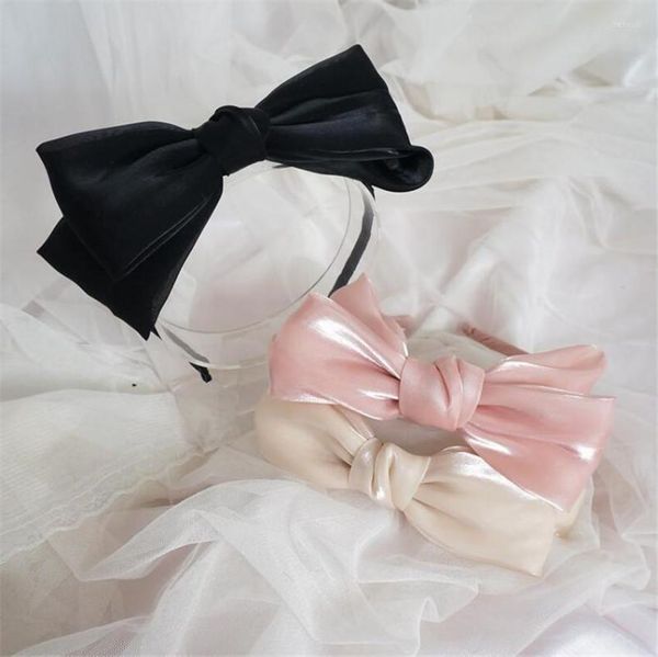 Parti Malzemeleri Prenses Pearlescent Yay Şerit Head Band Kadın Saç Aksesuarları Lolita Cosplay Günlük Müdürlük B2159