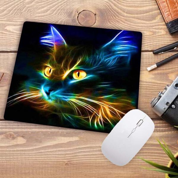 Große Förderung 22X18CM Cartoon Nette Katze Kopf Coole Designs Tisch Maus Pad Laptop Computer Gaming Tastatur Mousepad tier Matte