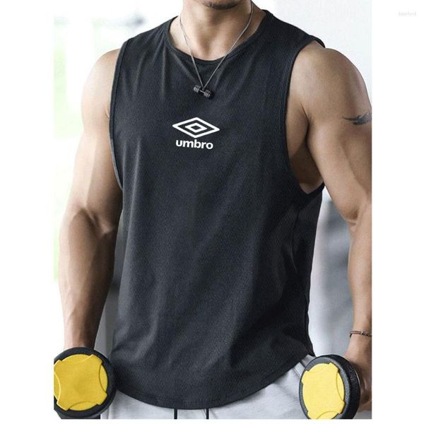 Мужские майки для летнего спортзала Quick Dry Fitness Sports Sports Vest Basketball Srint Рубашка
