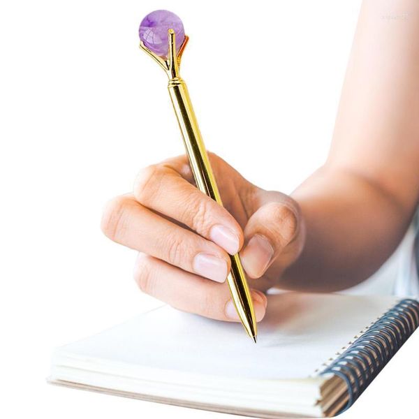Lustige Stifte für Erwachsene, Stift mit Kristallkugel oben, modisches Mädchen, großer Kugelschreiber, Schule, Schreibwaren, Büro