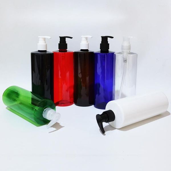 Depolama Şişeleri 1 PCS 500ml Boş Siyah Losyon Kozmetik Konteyner Şişesi Duş jeli şampuan sıvı sabun ambalajı için plastik pompalı