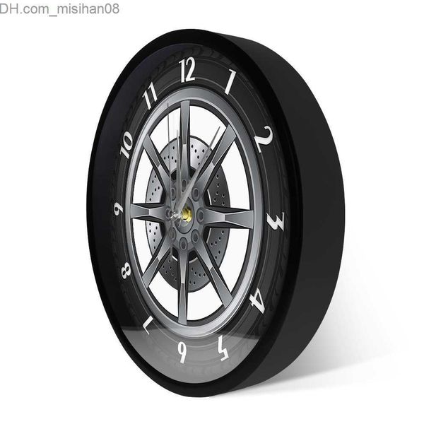Wanduhren Autoreparatur Garage Besitzer Reifen Rad Individualisierung Auto Wanduhr Retro cooles mechanisches Geschenk geeignet für Autowerkstätten Z230711