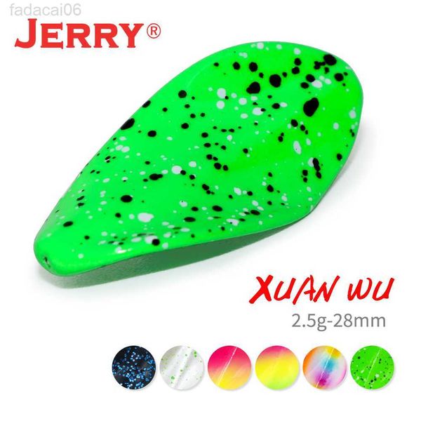 Iscas Jerry XuanWu Twisted Inline Spoon Twister Iscas de pesca de truta Tengsten Area Lake Wild Stream HKD230710