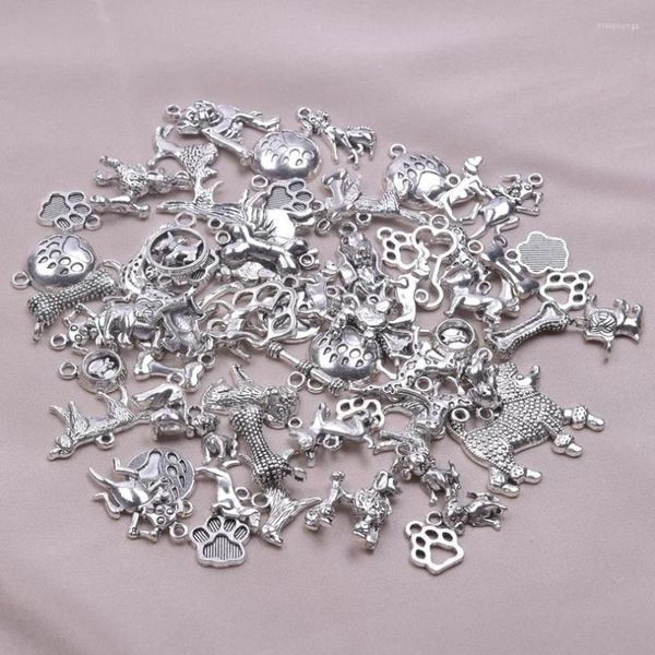 Charms Metall Hundeknochen Charm Niedlich für Schmuckherstellung Antik Silber Farbe Anhänger DIY handgemachte Halskette Armband