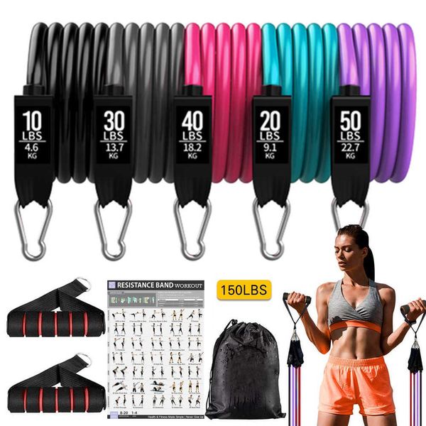 Fasce di resistenza Donna Fitness Resistance Loop Bands Set Training Esercizio Yoga Expander Elastic Band Equipment per Home Workout Gym Bodybuilding HKD230710