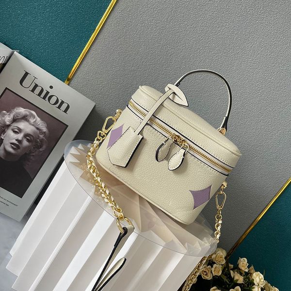 Lvity Bags M45598 Mono Designers Luxurys Nice Vanity Cosmetic Bags Bolsa Tote Carteiras Preto Embossing Bolsas Clássico Higiene Pessoal Maquiagem Bag Duplo Zíper Ombro T