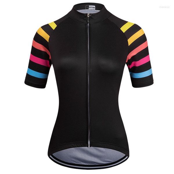 Гоночные куртки 2023 Женская велосипедная куртка с коротким рукавом носить MTB Sweater Road Top Bike Sport Olde Olding Desmill Jersey Black Room