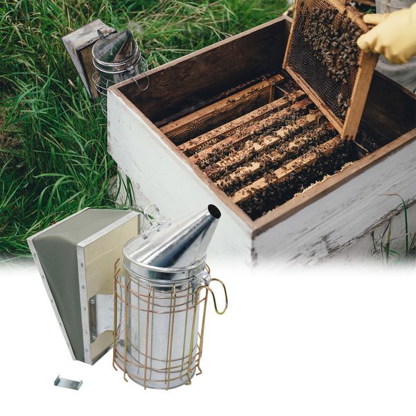 Diğer Pet Malzemeleri Paslanmaz Çelik Duman Püskürtücü Arı Sigara Sigara Sigara içen APICULTURE AZINDAN ADICED Füme Bee Arı Ekipmanı 1 PC 230707