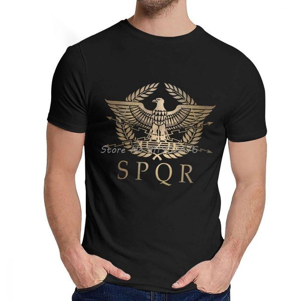 Trench Spqr Римская империя стандартная футболка Oneck Picture Custom Man's Cotton Tees Большой футболка