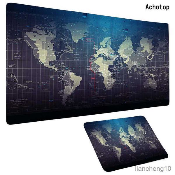 Mouse pads de pulso grande mouse pad para computador 900x400 Gamer Pad Gaming Mousepad XXL Tapete de mesa Teclado Mouse Tapete Gaming Borracha Mapa do mundo R230710