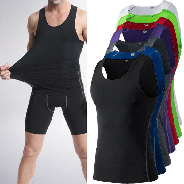 Regatas Masculinas Regata Masculina Camada Básica de Compressão Colete Sem Mangas Regata Esportes de Secagem Rápida Camisa de Ginástica por Baixo AIC88 230710