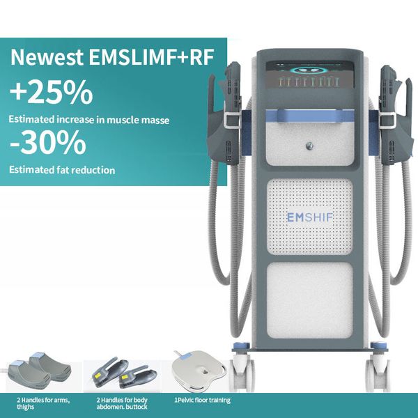 2023 En Yeni Güncelleme Popüler Neo Emslim 2 in 1 Radyo Frekansı Yüksek Yoğun Yağ Çıkarma Yağ Azaltma 4 Kulp Etkili Sıcak