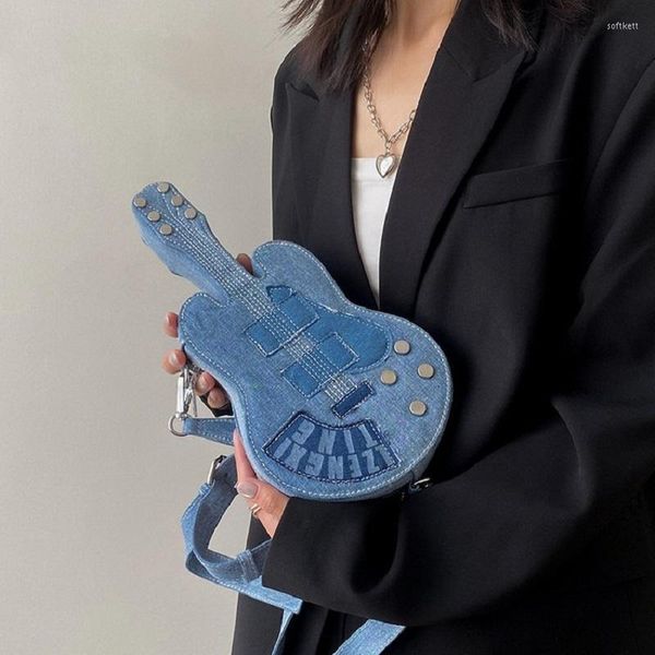 Borse da sera 2023 Borsa per chitarra personalizzata Borsa da donna a spalla con simulazione di cowboy a tracolla divertente