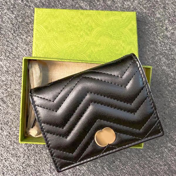 Porta-passaporte de couro genuíno Marmont Coin Purses Bag luxos CardHolder porta-chaves senhora porta-chaves Bolsa de chave de designer Porta-chaves para mulheres Porta-cartões Bolsas de homem Bolsa Carteira