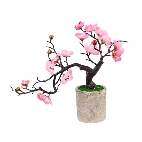 Fiori Decorativi Simulazione Prugna Invernale Set Rosso Bianco Rosa Retro 25 Cm Con Vaso Da Giardino Tavolo Da Ufficio Decorazioni Per La Casa Carta Di Plastica Fiore Di Pesco