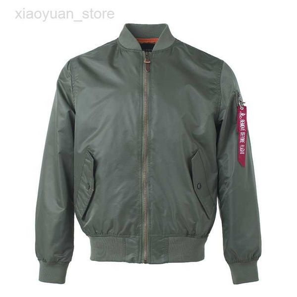 Giacche da uomo Hip Hop Streetwear Giubbotto bomber militare da uomo Cappotto Airplane MA1 American University Nero Cappotto impermeabile economico Giacca a vento HKD230710