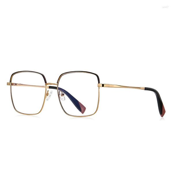 Sonnenbrille Mode Große Größe Quadratische Anti-UV-Strahlen Gläser Frauen Unisex Anti Licht Computer Brille Brillen Metallrahmen Brillen vision Auto