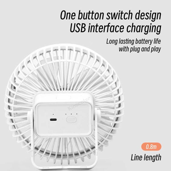 Elektrik Fanları Mini USB Electric Fan Home Office Masaüstü Fan Kablosuz Yaz Soğutma Hayranları Taşınabilir Açık Kamp Çadır Hız Sirkülatör