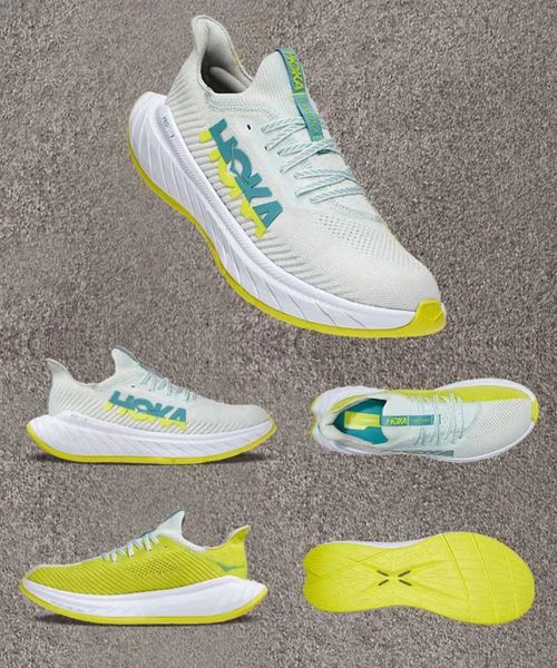Hoka Carbon X3 Erkek ve Kadın Yol Koşu Ayakkabıları UNISEX MESH NEFRABLE JOGGING Hafif Spor Ayakkabıları Sıradan Tenis Ayakkabı Boyutu 36 ~ 44