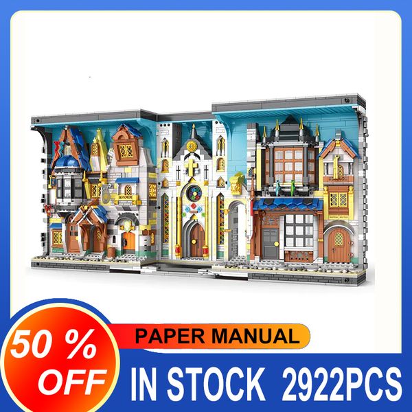 Блоки Reobrix 66026 MOC Book of Market 2922PCS Building Bricks DIY Собранная модель образовательная игрушка для детей подарки на день рождения 230710