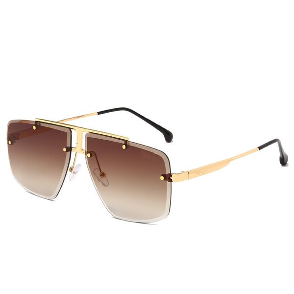 Óculos de sol sem aro masculino e feminino óculos de sol de grife óculos de sol esportivos ao ar livre UV400