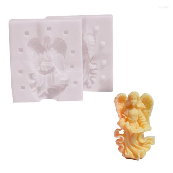 Formas de cozimento 3D Wing Girl molde de silicone para fazer velas decoração perfumada