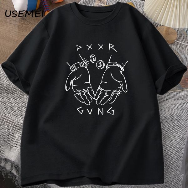 T-shirts pour hommes Pxxr Gvng The White Family T-shirts O Neck T-shirt surdimensionné Hommes Coton T-shirt à manches courtes T-shirt d'été Graphic Tees Streetwear 230710