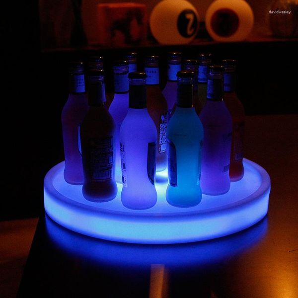Candeeiros de mesa conjunto de garrafa de vinho colorida bandeja de controle remoto abajur cerveja coquetel vermelho bar luz luminosa noite