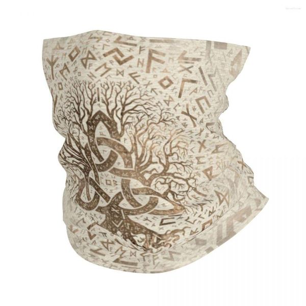 Bandane Tree Of Life With Triquetra Bandana Neck Gaiter Windproof Face Scarf Cover Viking Norse Yggdrasil Headwear Tube Balaclava