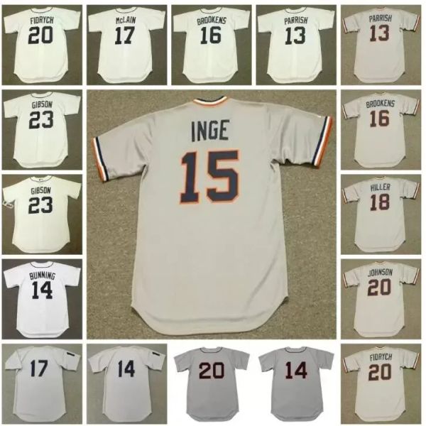 Vintage Beyzbol Forması 13 Lance Parrish 14 Jim Bunning 1957 15 Brandon Inge 1980'ler 16 Tom Brookens 17 Denny McLain 1969 Hiller