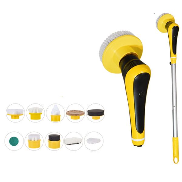 Mops 10 in 1 USB elektrische Reinigungsbürste Spin Scrubber Tools Küche Badezimmer Gadgets 230710